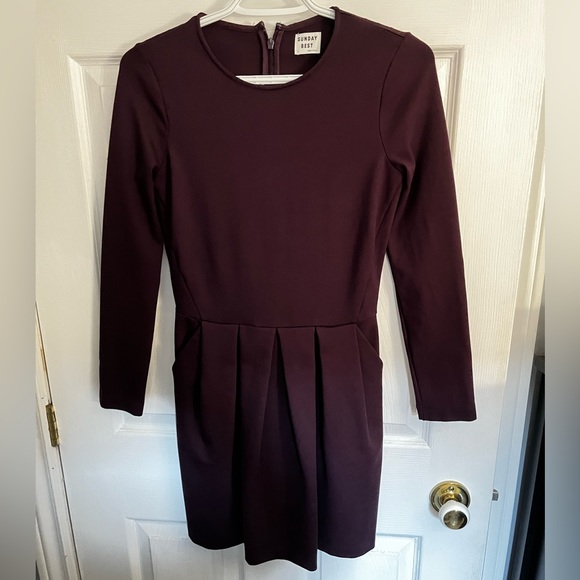 Aritzia Sunday Best Long Sleeve Dress - Picture 8 of 9